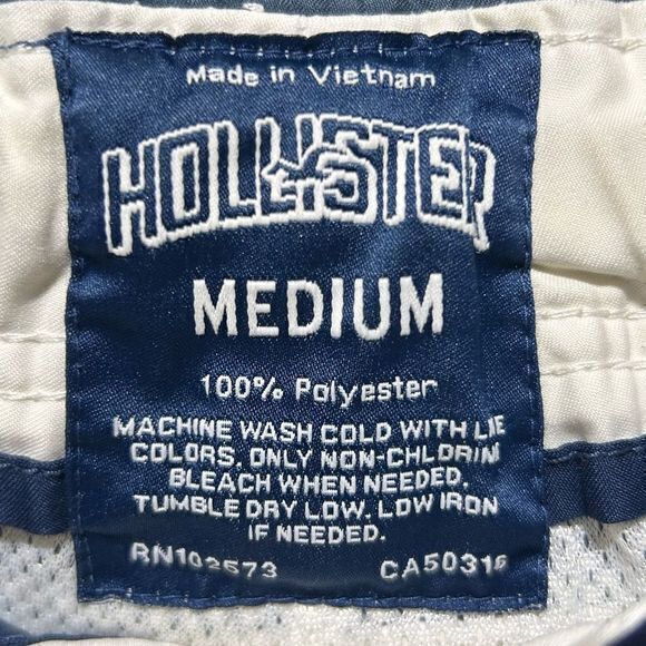 Hollister Men's Swim Trunks Board Shorts Navy Blue White Size Medium - Picture 4 of 4